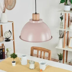 Luminaires Scandinaves-hofstein Suspension Chipou Rose, 1 lumière
