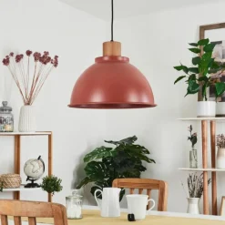 Luminaires Scandinaves-hofstein Suspension Chipou Rouge, 1 lumière