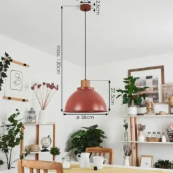 Luminaires Scandinaves-hofstein Suspension Chipou Rouge, 1 lumière