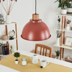 Luminaires Scandinaves-hofstein Suspension Chipou Rouge, 1 lumière