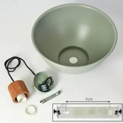 Luminaires Scandinaves-hofstein Suspension Chipou Vert, 1 lumière