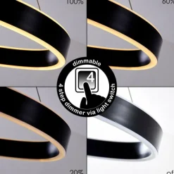 hofstein Suspension Chippewa LED Noir, 1 lumière