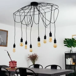 Lampes Vintages & Rétros-hofstein Suspension Chitaj Noir, 1 lumière
