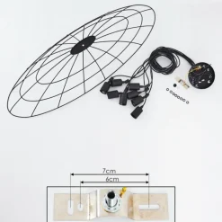 Lampes Vintages & Rétros-hofstein Suspension Chitaj Noir, 1 lumière