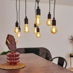 Lampes Vintages & Rétros-hofstein Suspension Chitaj Noir, 1 lumière