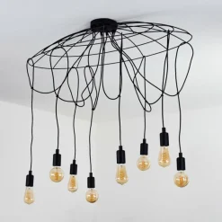 Lampes Vintages & Rétros-hofstein Suspension Chitaj Noir, 1 lumière
