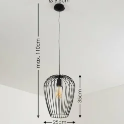 hofstein Suspension Chiuta Noir, 1 lumière