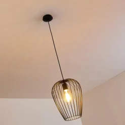 hofstein Suspension Chiuta Noir, 1 lumière