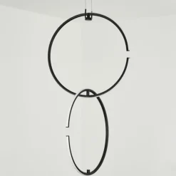 hofstein Suspension Chlak LED Noir, 2 lumières, Télécommandes