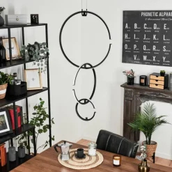 hofstein Suspension Chlak LED Noir, 3 lumières, Télécommandes