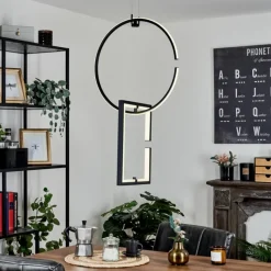 hofstein Suspension Chlak LED Noir, 2 lumières, Télécommandes