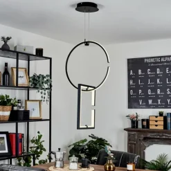 hofstein Suspension Chlak LED Noir, 2 lumières, Télécommandes