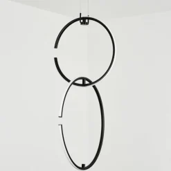 hofstein Suspension Chlak LED Noir, 2 lumières, Télécommandes