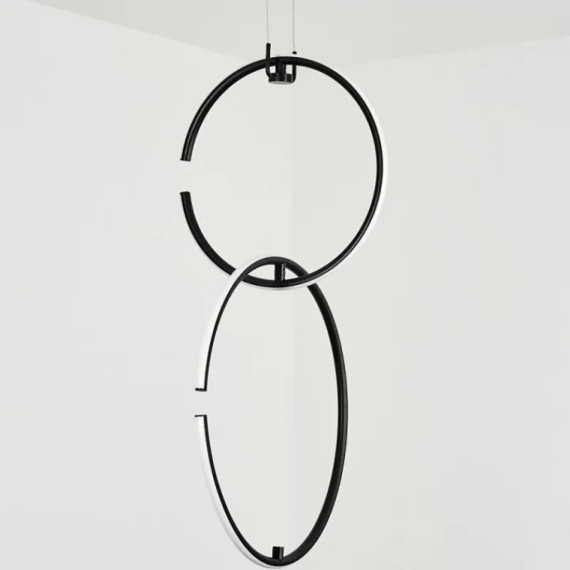 hofstein Suspension Chlak LED Noir, 2 lumières, Télécommandes