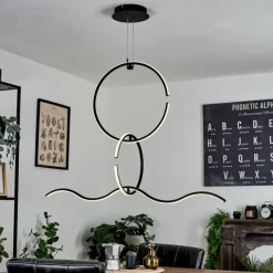 hofstein Suspension Chlak LED Noir, 3 lumières, Télécommandes