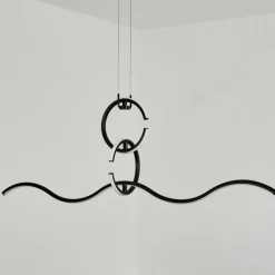 hofstein Suspension Chlak LED Noir, 3 lumières, Télécommandes