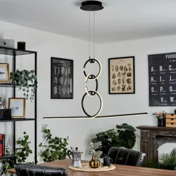 hofstein Suspension Chlak LED Noir, 3 lumières, Télécommandes