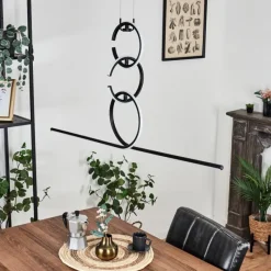 hofstein Suspension Chlak LED Noir, 3 lumières, Télécommandes