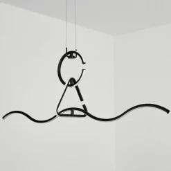 hofstein Suspension Chlak LED Noir, 3 lumières, Télécommandes