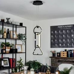 hofstein Suspension Chlak LED Noir, 3 lumières, Télécommandes* Éclairage Led