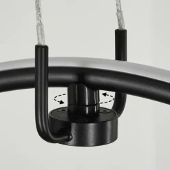 hofstein Suspension Chlak LED Noir, 3 lumières, Télécommandes