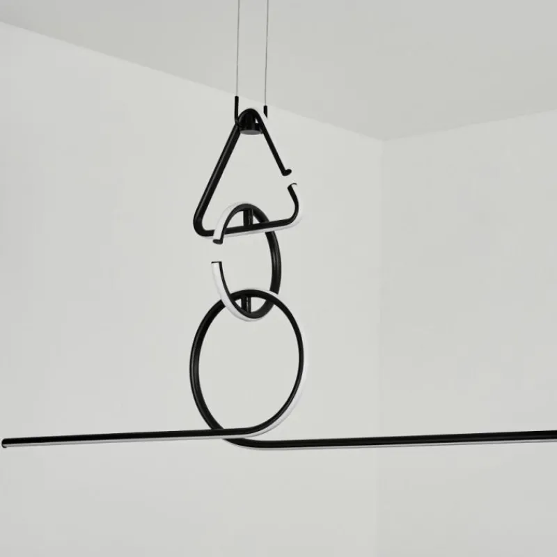 hofstein Suspension Chlak LED Noir, 3 lumières, Télécommandes