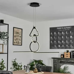 hofstein Suspension Chlak LED Noir, 3 lumières, Télécommandes