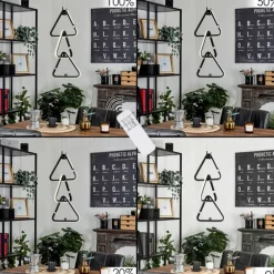 hofstein Suspension Chlak LED Noir, 3 lumières, Télécommandes* Éclairage Led