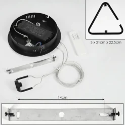 hofstein Suspension Chlak LED Noir, 3 lumières, Télécommandes* Éclairage Led
