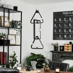 hofstein Suspension Chlak LED Noir, 3 lumières, Télécommandes* Éclairage Led