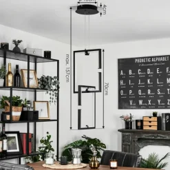 hofstein Suspension Chlak LED Noir, 2 lumières, Télécommandes