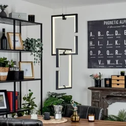 hofstein Suspension Chlak LED Noir, 2 lumières, Télécommandes