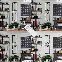 hofstein Suspension Chlak LED Noir, 3 lumières, Télécommandes