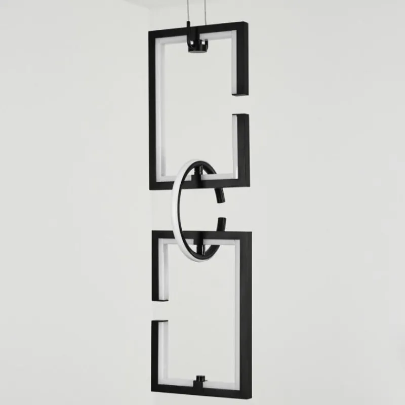 hofstein Suspension Chlak LED Noir, 3 lumières, Télécommandes