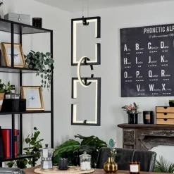 hofstein Suspension Chlak LED Noir, 3 lumières, Télécommandes