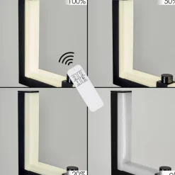 hofstein Suspension Chlak LED Noir, 2 lumières, Télécommandes