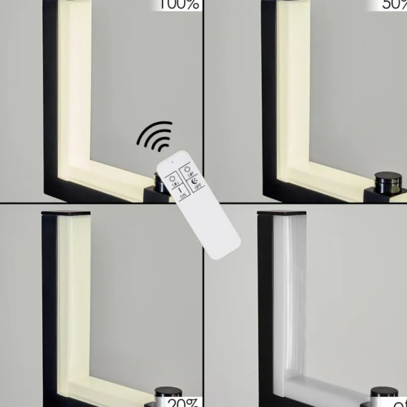 hofstein Suspension Chlak LED Noir, 2 lumières, Télécommandes