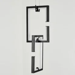 hofstein Suspension Chlak LED Noir, 2 lumières, Télécommandes