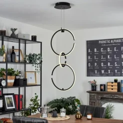 hofstein Suspension Chlak LED Noir, 3 lumières, Télécommandes