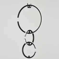 hofstein Suspension Chlak LED Noir, 3 lumières, Télécommandes