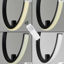 hofstein Suspension Chlak LED Noir, 3 lumières, Télécommandes