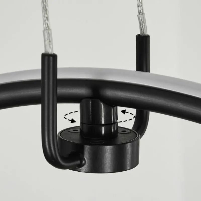 hofstein Suspension Chlak LED Noir, 3 lumières, Télécommandes