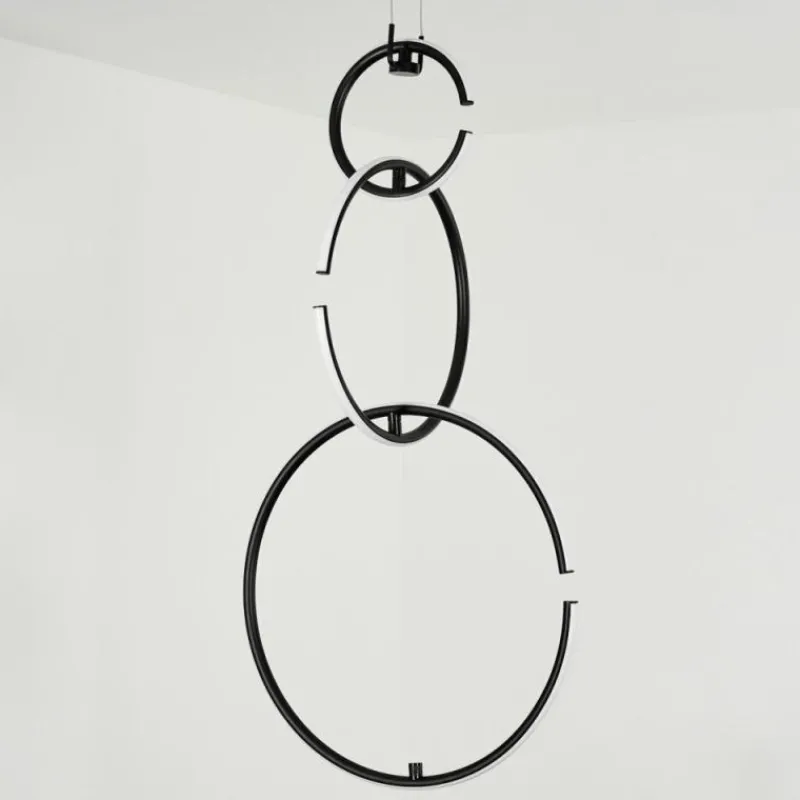 hofstein Suspension Chlak LED Noir, 3 lumières, Télécommandes