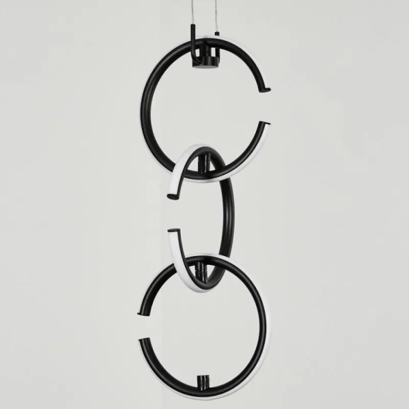 hofstein Suspension Chlak LED Noir, 3 lumières, Télécommandes