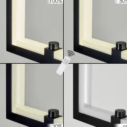 hofstein Suspension Chlak LED Noir, 3 lumières, Télécommandes