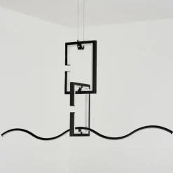 hofstein Suspension Chlak LED Noir, 3 lumières, Télécommandes