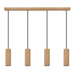Luminaires Scandinaves-hofstein Suspension Chuquis LED Écru, Noir, 4 lumières