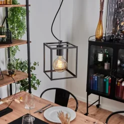 Lampes Vintages & Rétros-hofstein Suspension Chur Noir, 1 lumière