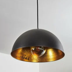 Lampes Dorées-hofstein Suspension Cigliano Noir, 1 lumière