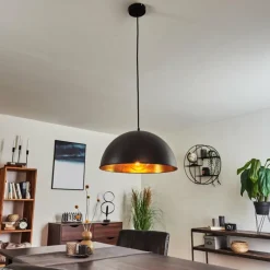 Lampes Dorées-hofstein Suspension Cigliano Noir, 1 lumière